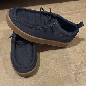 GAP boys Navy Loafers with Brown Sole